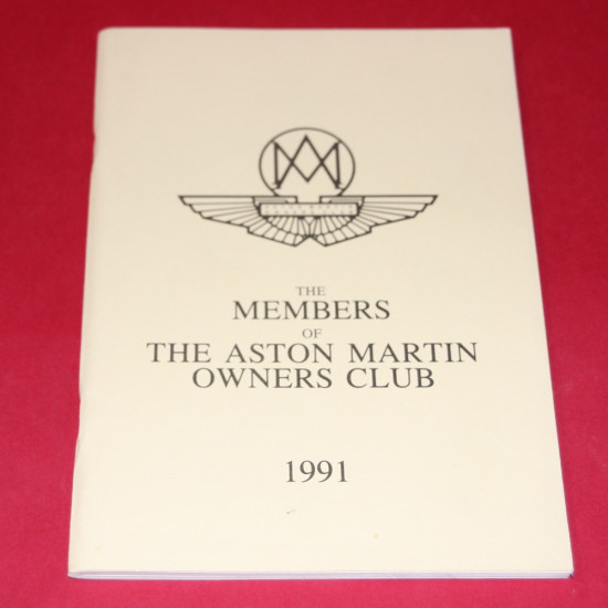 The Members of The Aston Martin Owners Club 1991