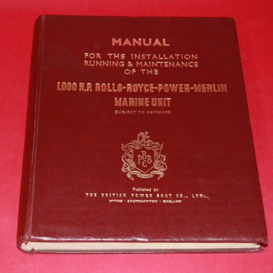 1,000 H.P Rolls-Royce Power Merlin Marine Unit