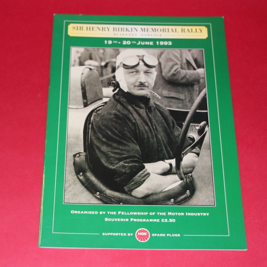Sir Henry Birkin Memorial Rally 19th-20th June 1993 Sir Henry Birkin Memorial Rally 19th-20th June 1993