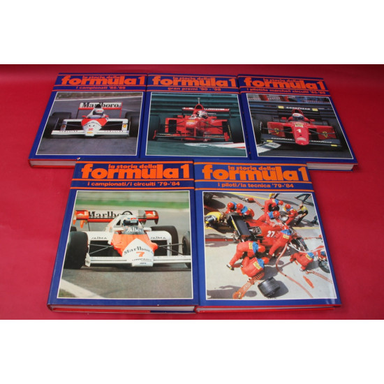 La Storia Della Formula 1: Volumes 1-5: 1 i piloti / la tecnica ‘79-‘84; 2 i campionati / i circuiti ‘79-‘84; 3 i piloti / le marche / i circuiti ’85-‘89; 4 i campionati ’85-‘89 .5 gran premi '90-'98