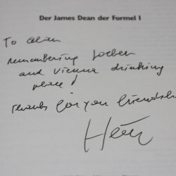 Jochen Rindt Der James Dean der Formel 1.Signed by Heinz Pruller