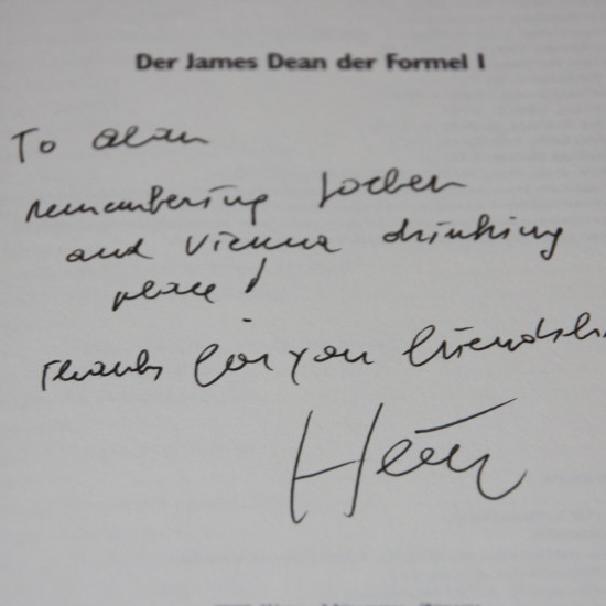 Jochen Rindt Der James Dean der Formel 1.Signed by Heinz Pruller
