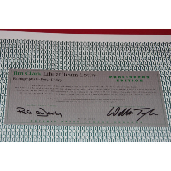 Jim Clark Life at Team Lotus - Publishers Edition - Signed by Peter Darley & William Taylor