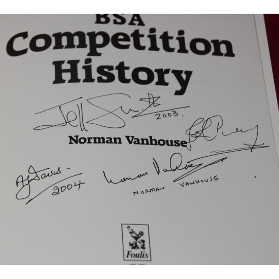 BSA Competition History,Signed by Jeff Smith / A.J.Davis / Norman Vanhouse