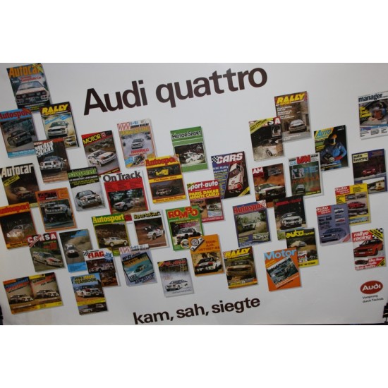 Audi quattro kam,sah,siegte Poster