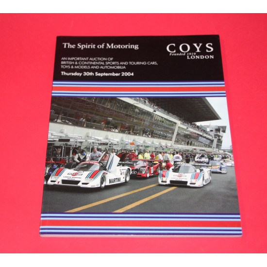 Coys The Spirit of Motoring 30th September 2004