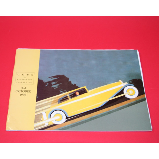 Coys London October 3rd 1996 Coys London October 3rd 1996