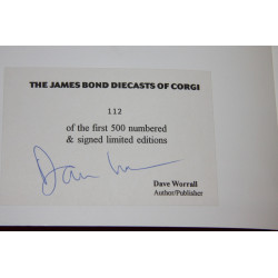 James Bond Diecasts of Corgi,Signed by Dave Worrall James Bond Diecasts of Corgi,Signed by Dave Worrall