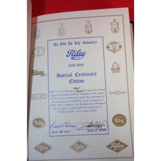 As Old as the Industry Riley 1898 - 1969,Signed by David G. Styles / Victor W Riley