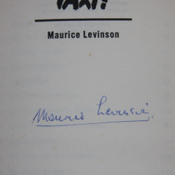 Taxi !, Signed by Maurice Levinson Taxi !, Signed by Maurice Levinson