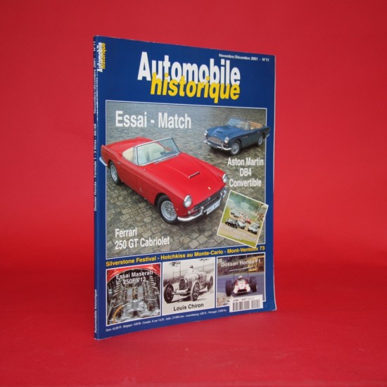 Automobile Historique  Novembre/Decembre  2001 No 11