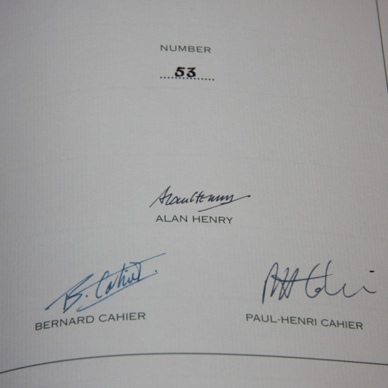 Autocourse 50 Years of World Championship Grand Prix Motor Racing - Signed by Alan Henry, Bernard Cahier & Paul-Henri Cahier