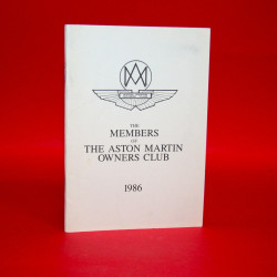 The Members of the Aston Martin Owners Club 1986 The Members of the Aston Martin Owners Club 1986