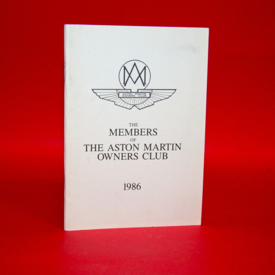 The Members of the Aston Martin Owners Club 1986