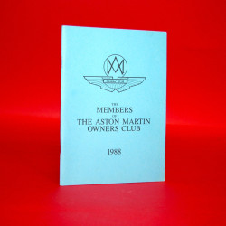 The Members of the Aston Martin Owners Club 1988 The Members of the Aston Martin Owners Club 1988