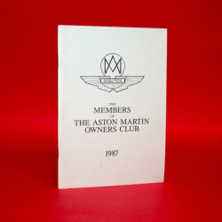 The Members of the Aston Martin Owners Club 1987 The Members of the Aston Martin Owners Club 1987