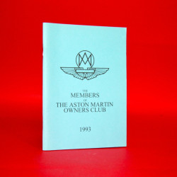 The Members of the Aston Martin Owners Club 1993 The Members of the Aston Martin Owners Club 1993