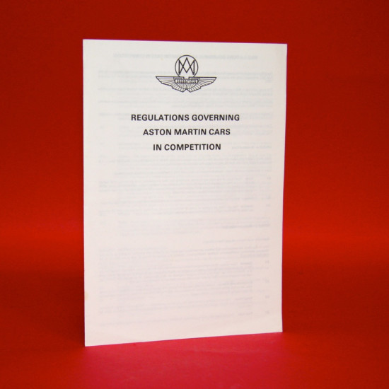 Aston Martin Owner Club  Reguations Govering Aston Martin Cars Competition