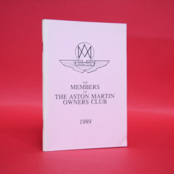 The Members of the Aston Martin Owners Club 1989 The Members of the Aston Martin Owners Club 1989