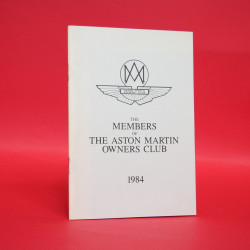The Members of the Aston Martin Owners Club 1984 The Members of the Aston Martin Owners Club 1984